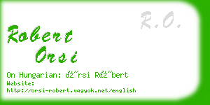 robert orsi business card